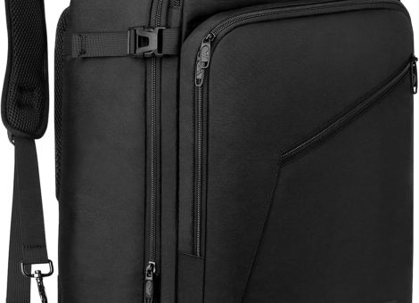 MATEIN Carry on Backpack, Extra Large Travel Backpack Expandable Airplane Approved Weekender Bag for Men and Women, Water Resistant Lightweight Daypack for Flight 40L, Black
